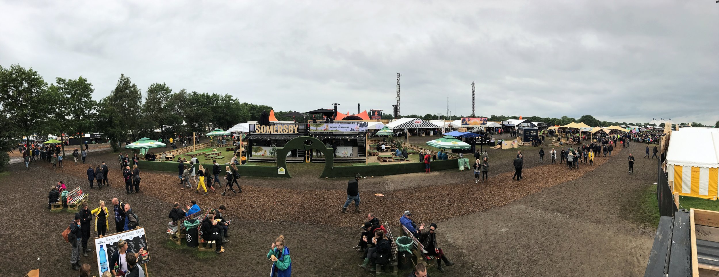 Bar view of festival grounds