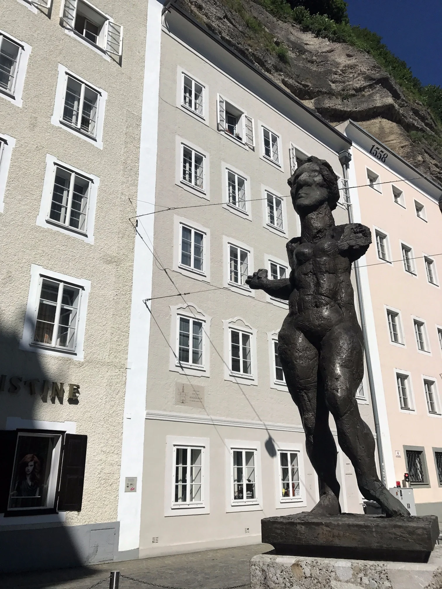 contemporary Mozart statue