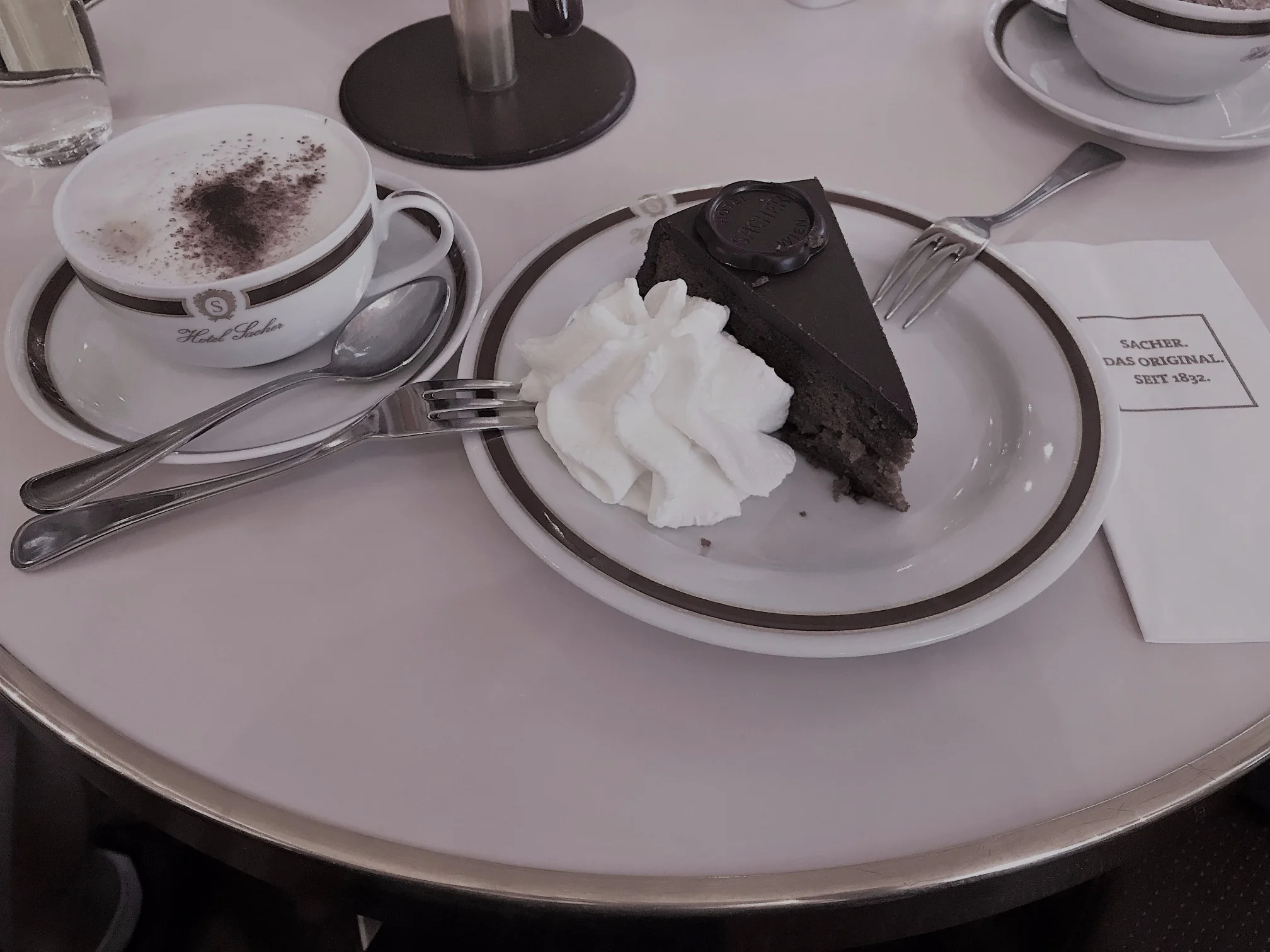 Sachertorte & morning cappuccino
