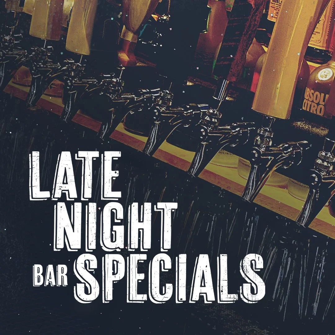 Happy Hour & Late Night — DJ'S Pizza Pub