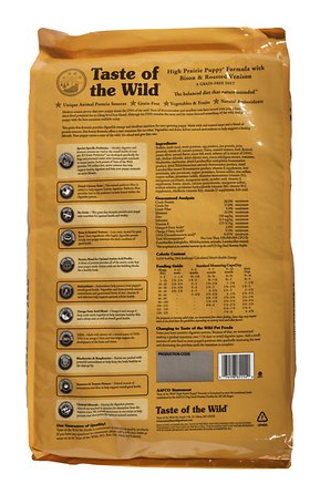 Prairie Puppy Food Taste Of The Wild Calories Per Cup Taste Of The
