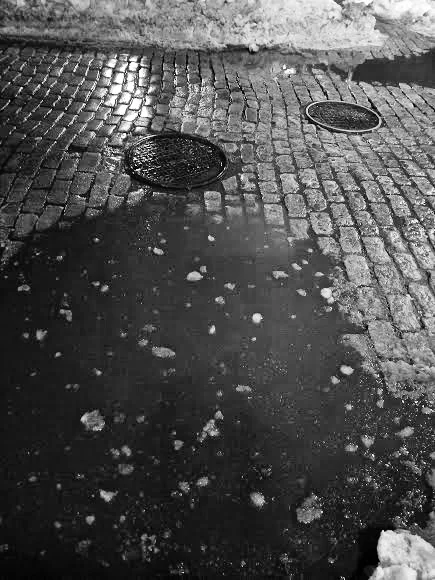 The snow is melting...