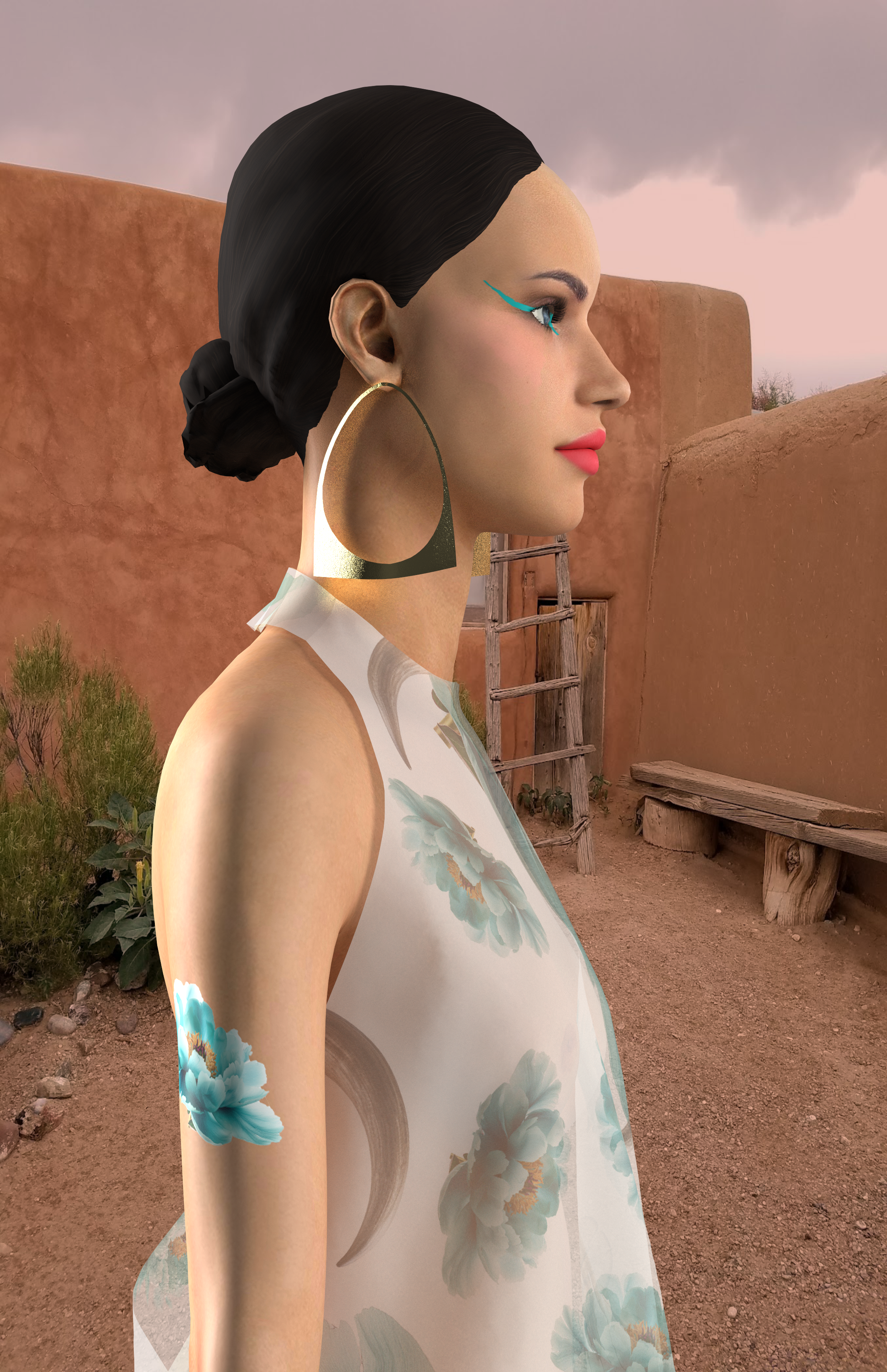 Ghost Ranch Look 1 tattoo glam.png