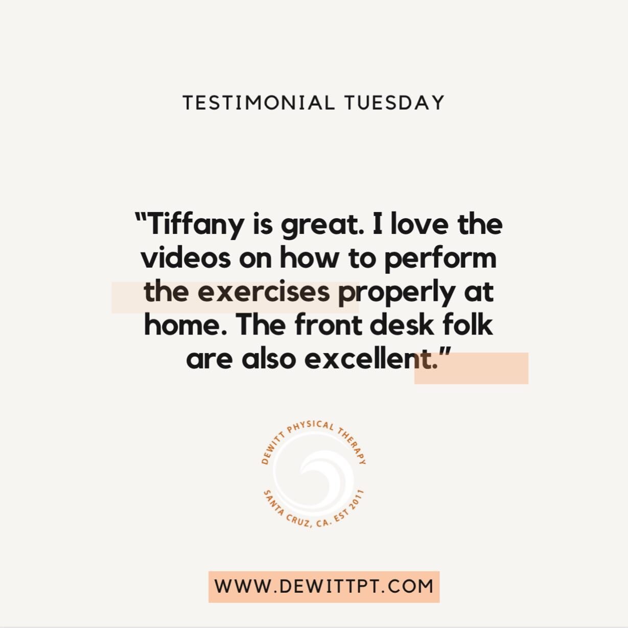 ⭐️⭐️⭐️⭐️⭐️
This Testimonial Tuesday goes out to Tiffany Leamer, DPT, OCS 🫶🏼💪🏼