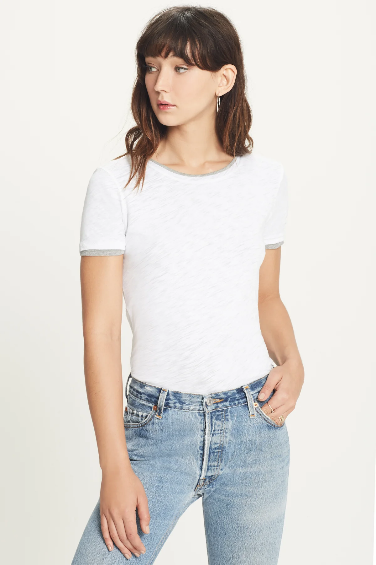 White / Gray Heather