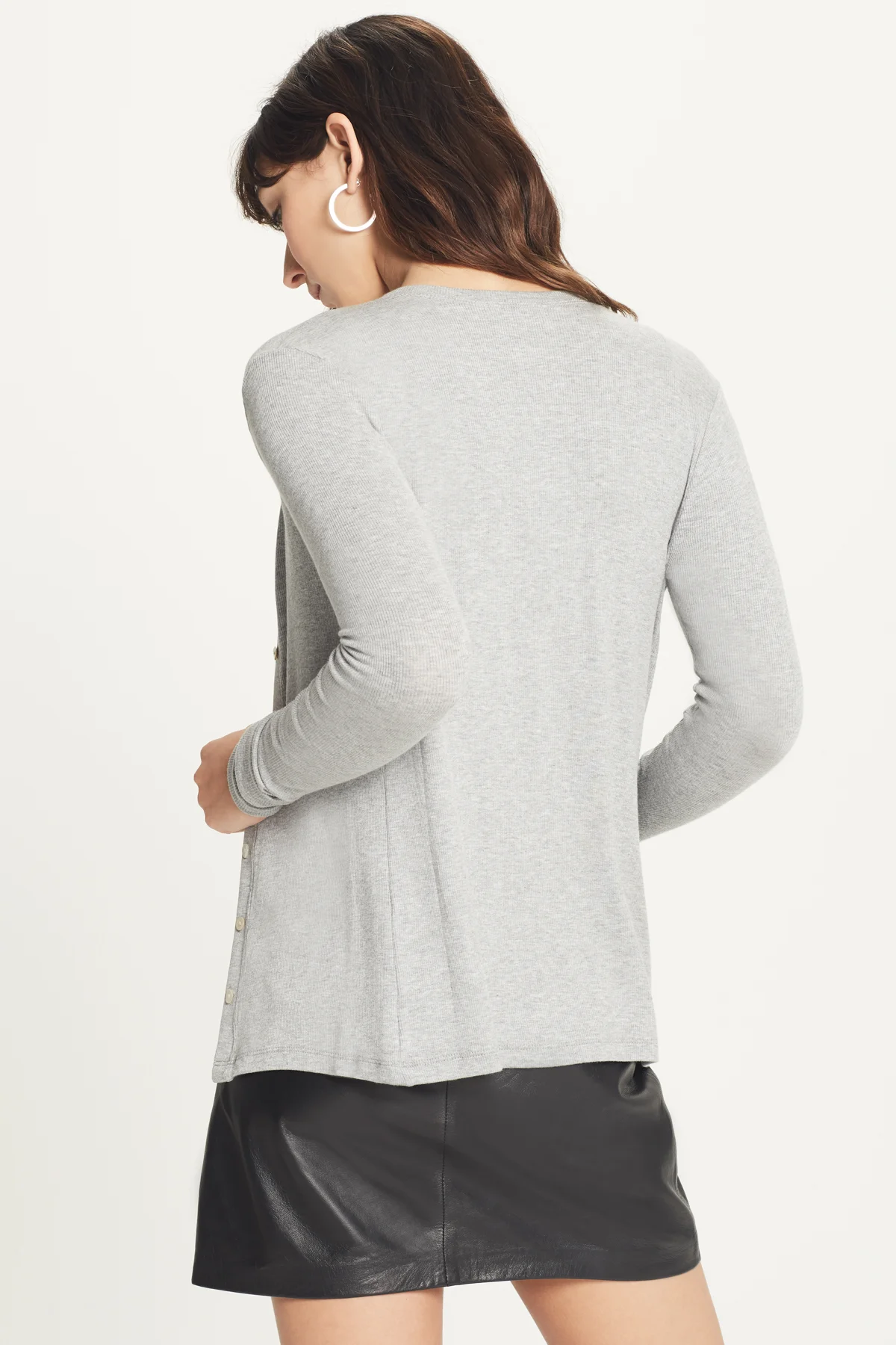 Gray Heather Rib