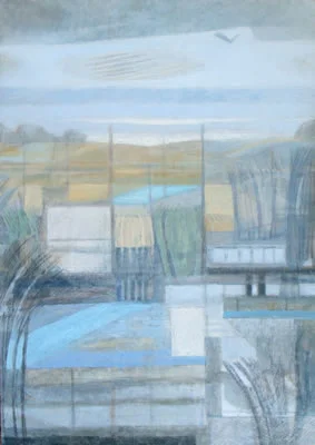 Suffolk Marsh with Bird of Prey - £375.00 FOR SALE