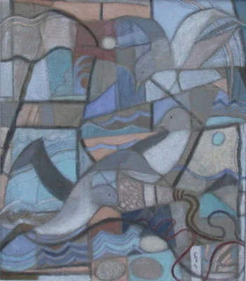 Sea Fragments with Gulls - SOLD