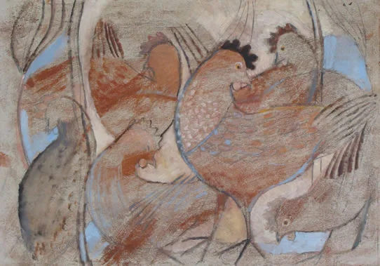 Strutting Hens  - SOLD