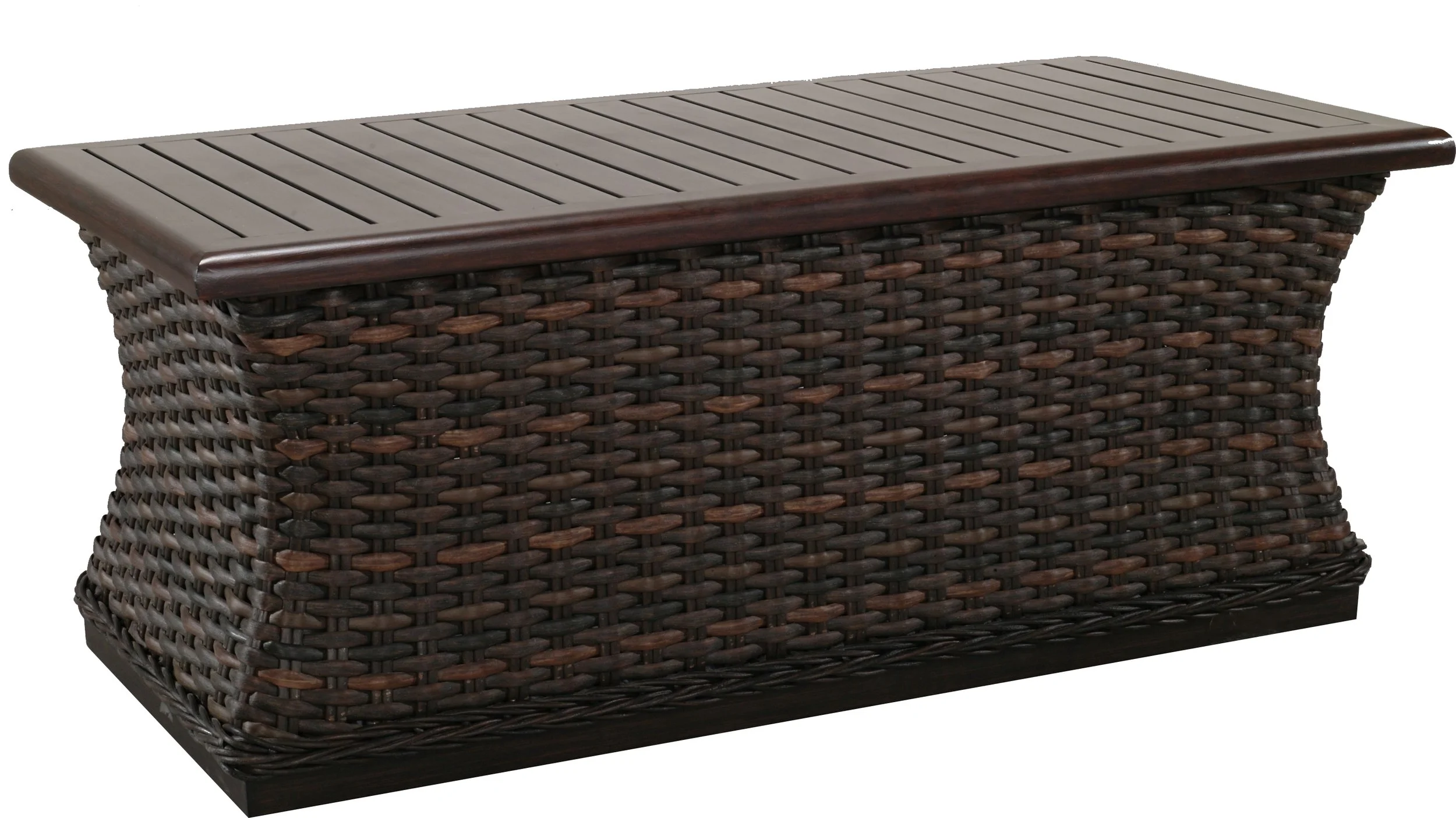 971234B Catalina Woven Coffee Table Base (Base only) * See Book (Top : W-2648 Farnham Aluminum Faux Wood Top) 42.3" x 26" x 18.7"