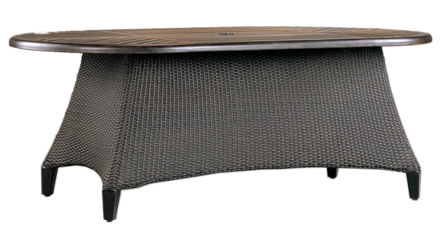 970176B Monterey 76/84"End Table Base (top : WF-4276 Farnham Aluminum Faux Stone Top) 28.8" x 28.8" x 27.5"