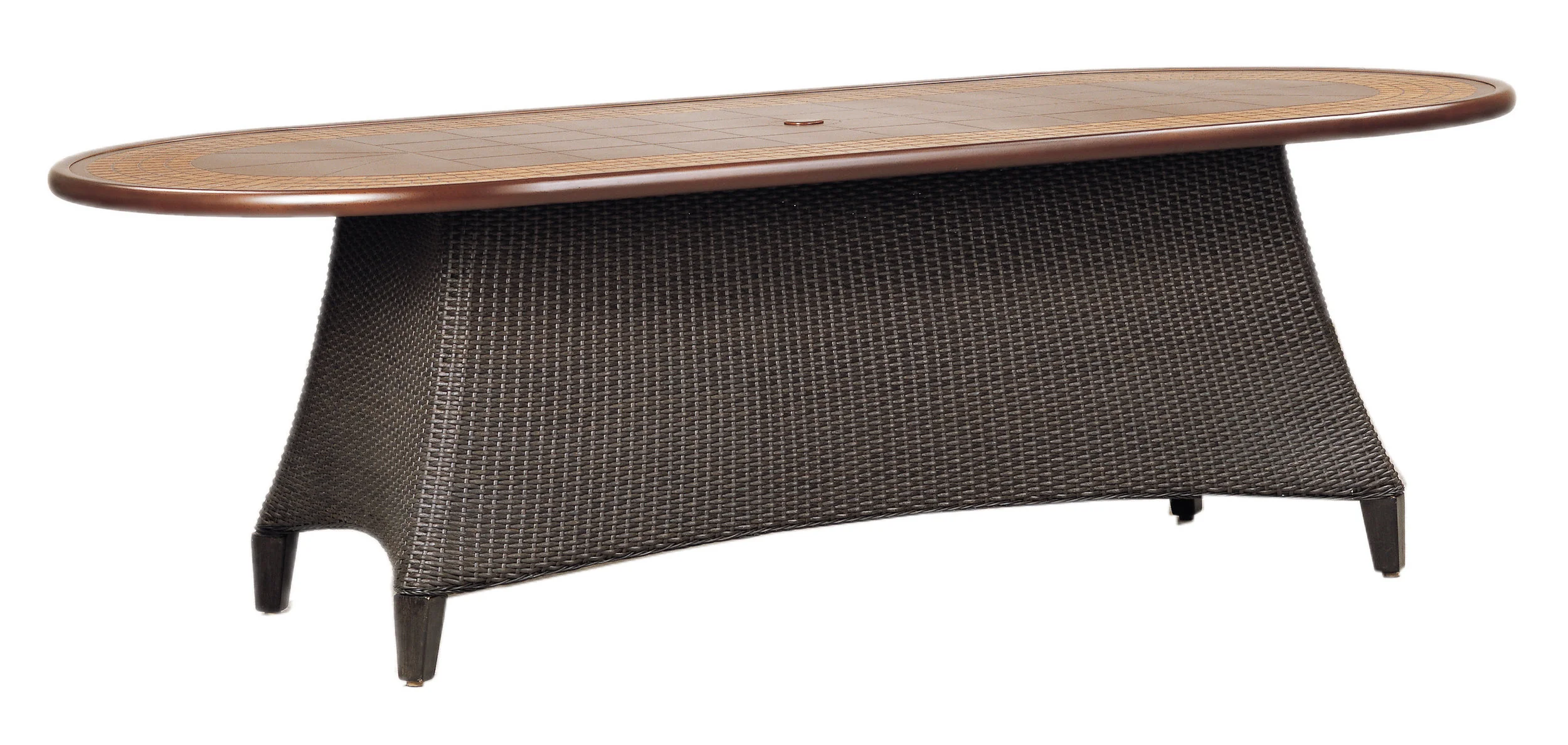 970192B Monterey 92" Dining Table Base (top : CS-4276 Grandeur Aluminum Faux Stone Top) 28.8" x 63.8" x 27.5"