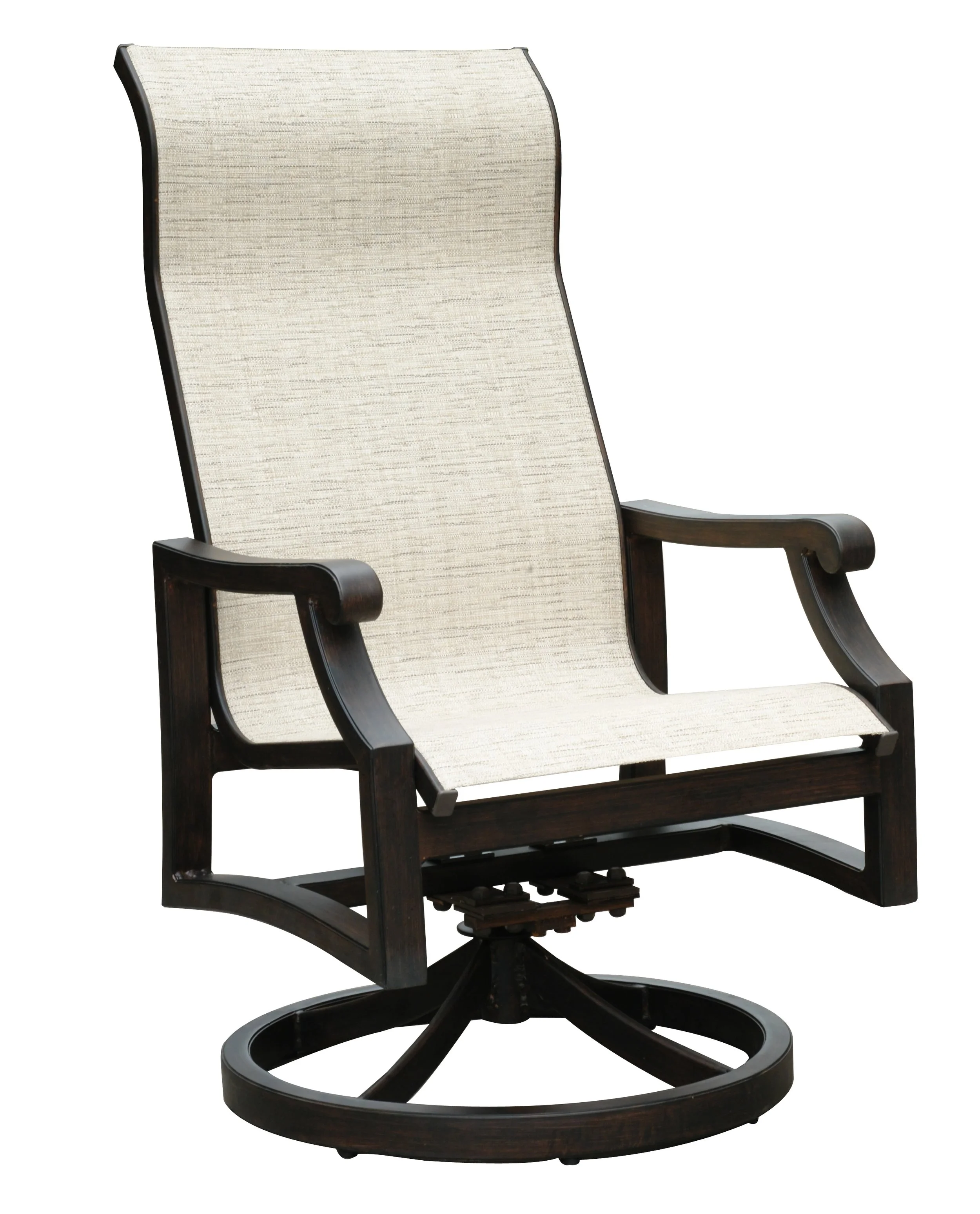 970819 Venice Sling Dining Swivel Rocker 27.4" x 20" x 42"