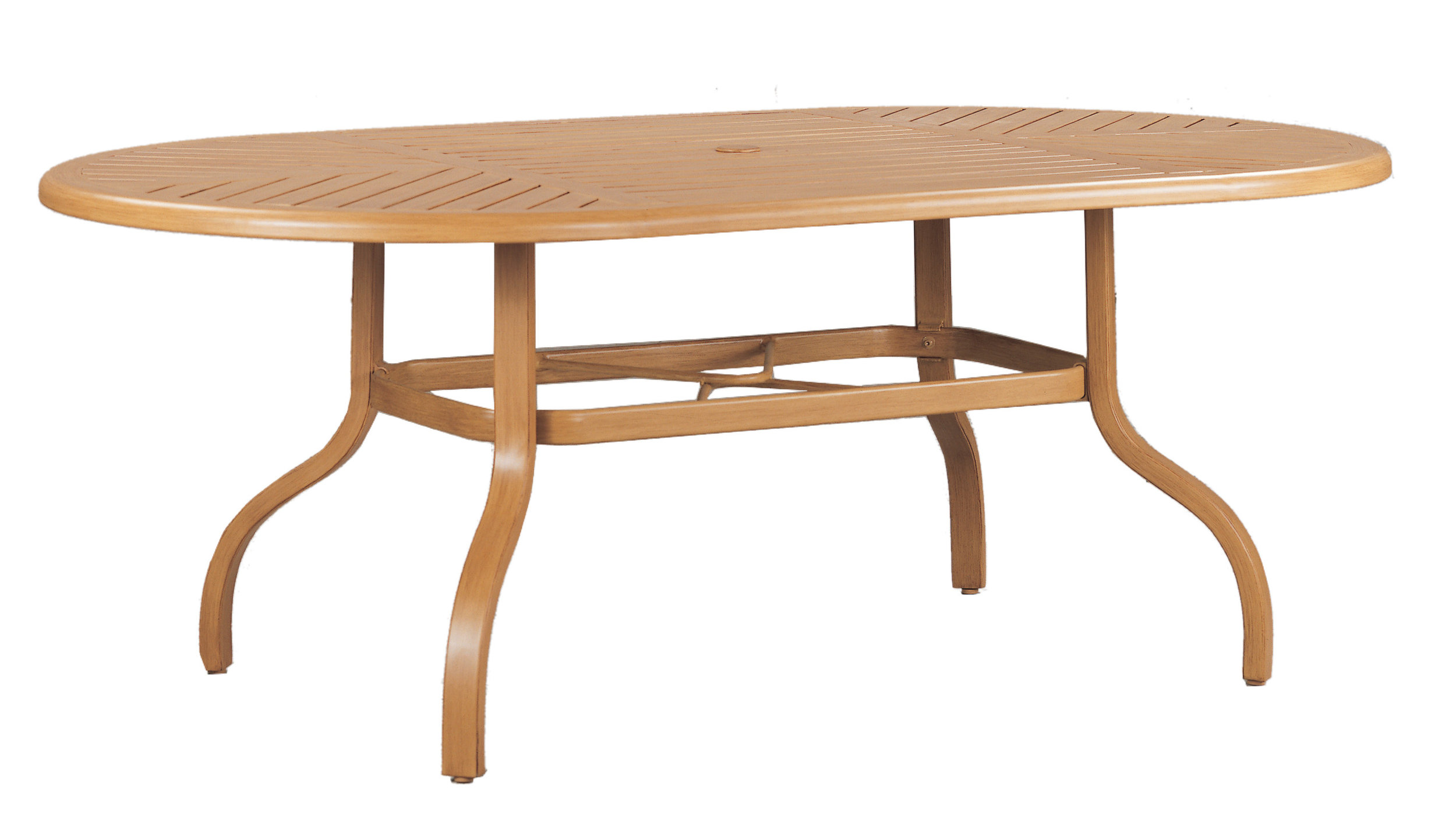 970876B Venice 76" Dining Table Base (Base only) * See Book (Top : W-4276 Farnham Aluminum Faux Wood Top) 49" x 30" x 27"