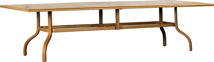 9708112B Venice 112" Dining Table Base (Base only) * See Book (Top : W-44112 Farnham Aluminum Faux Wood Top) 78" x 30" x 27"