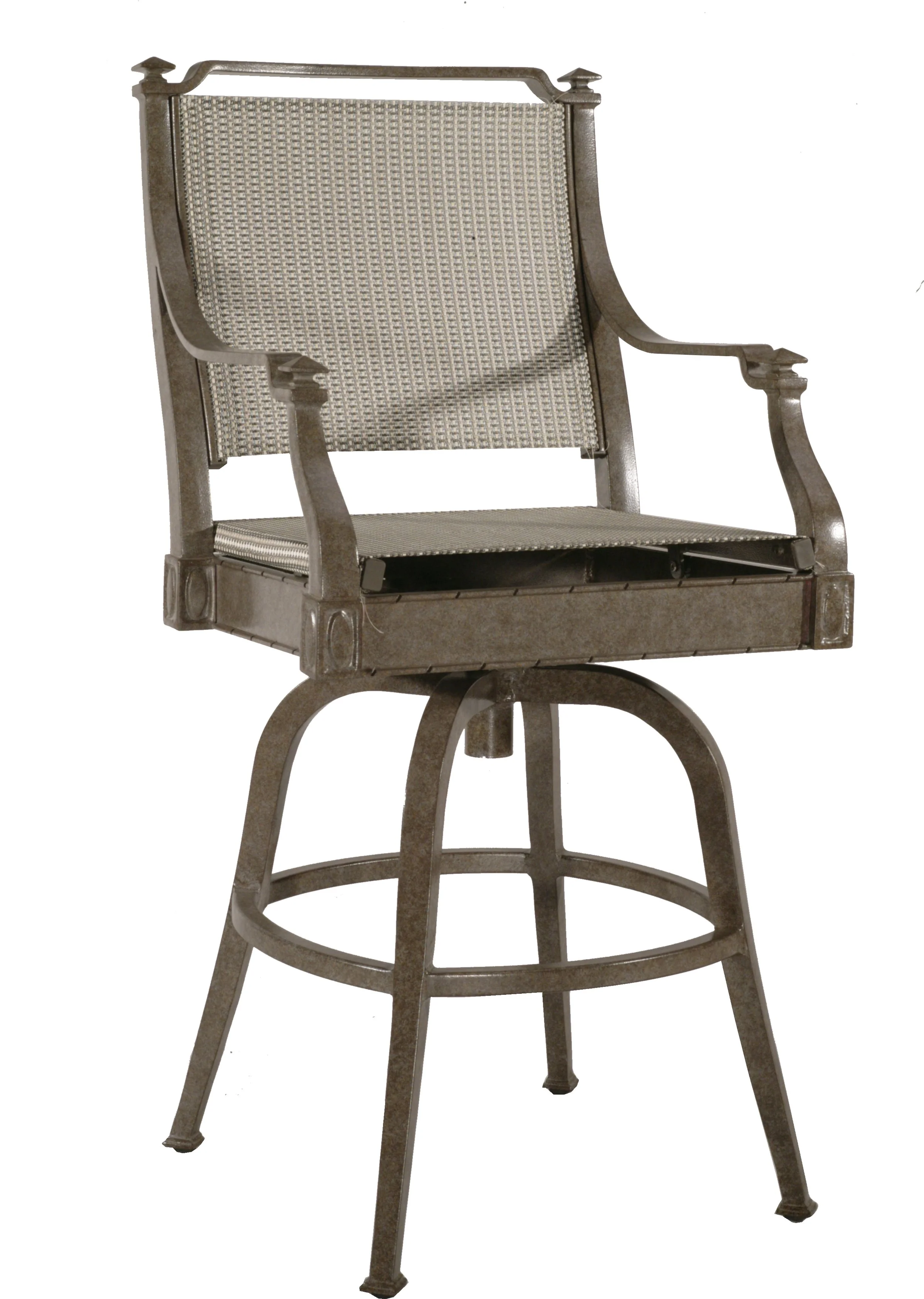 972012S Newport Sling Swivel Bar Chair 24" x 28" x 49"