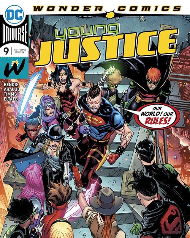 Young Justice #9 is out now! Grab your copy - @johntimmsart

@brianmbendis

@gabeeltaeb

#MichaelCotton

@ms_brittanyjean

@dccomics

#YoungJustice #wondercomics