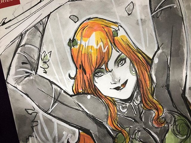 &quot;All I have is the Green.&quot; I had lots of fun during #NYCC and will be posting updates, #art, #covers and more this week #johntimmsart #johntimms #ivy #poisonivy #dccomics #commissions #commission #redhair