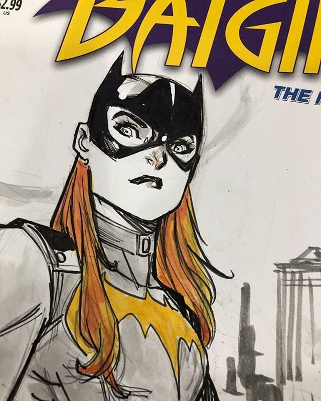 &quot;This ends tonight.&quot; #batgirl #sketch from #nycc #lines #commission #redhair #dccomics #oracle #barbaragordon #arkham #color #nycc19 #JOHNTIMMS #theartofjohntimms #johntimmsart