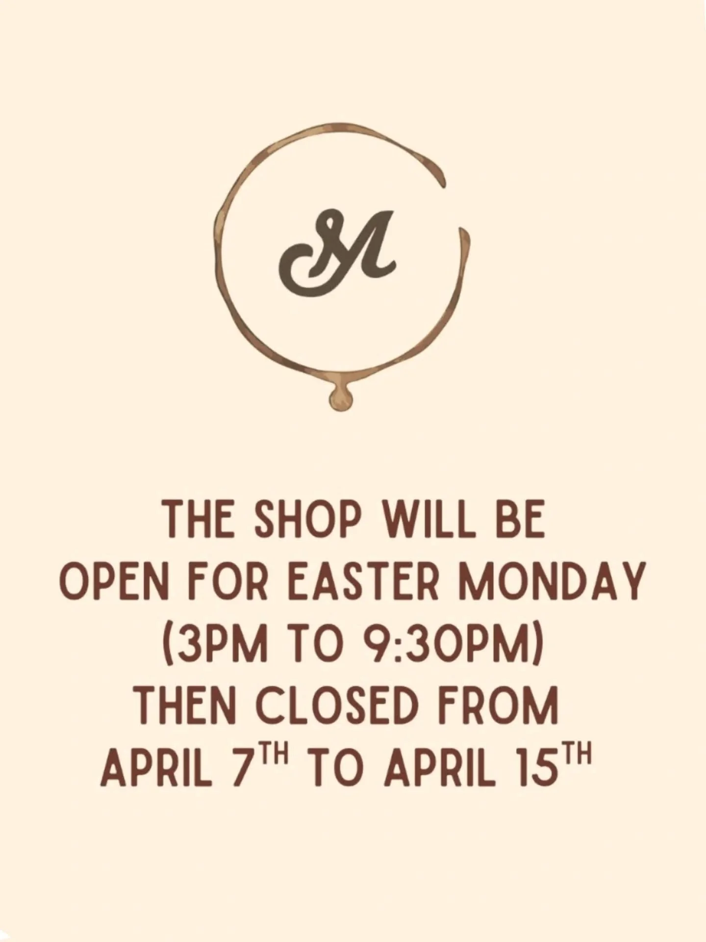 ☀️😎Hours update  for this long weekend ✌️😎☀️