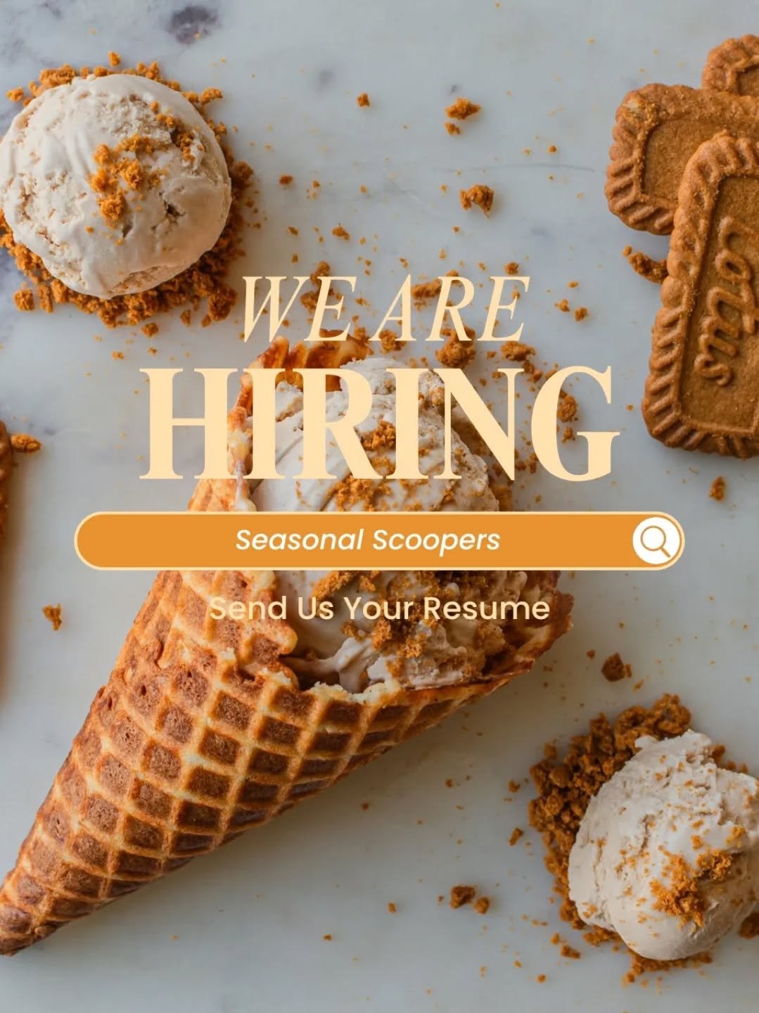 🍦We are looking for a few  seasonal &amp; permanent scooping staff 💪

The best candidate is :
- Mindful, Considerate &amp; Takes direction 
- Stays up late 
- Up for helping indecisive &amp; inquisitive customers.
- An overall  good vibe 

Send you