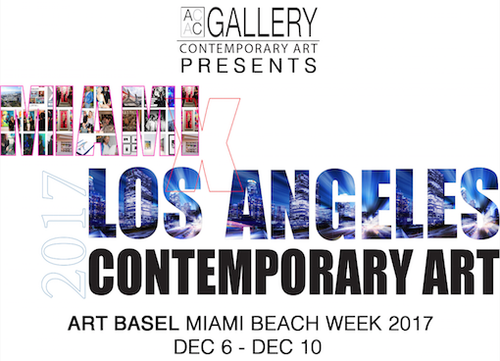 GENERAL SHOW HOURS WHERE: WYNWOOD - 98 NW 29TH ST., MIAMI, FLORIDA, 33127 WHEN: WEDNESDAY, DECEMBER 6TH - SUNDAY, DECEMBER 10TH TIME: 11AM - 5PM | 7PM - 3AM LINKS: Opening Night Video AC GALLERY RETURNS TO MIAMI bringing the Hollywood-famed, energy-fueled nightlife along with a renowned, contemporary art scene. Featuring International Exhibitors from across the globe under the umbrella of MIAMI X LOS ANGELES CONTEMPORARY ART, the showcase will attract thousands of visitors throughout Miami Art Week 2017. With over 50 art exhibitions spanning 5 years, Artists Corner (AC Gallery) is celebrated as the premier showcase for established and emerging artists in Hollywood. AC Gallery Art exhibitions and receptions garner extensive critical acclaim and media coverage with over 1 million unique annual impressions across digital and web platforms. In addition, AC Gallery will host eclectic installations and activations day and night throughout the Miami Basel Art Week including a Live action mural painting event, Wearable art fashion show and much-anticipated Music performance by Lanz Pierce. A celebratory Miami Industry night send-off is planned before heading out to Los Angeles and premiering an encore showcase to California audiences in 2018. EXHIBITION SCHEDULE OF EVENTS