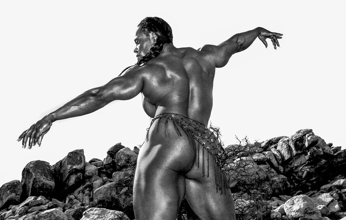  Title: DAYANA CADEAU, DESERT   Year: 2020  Media: Pigment on wood  Chrome museum shadowbox framed: 58 x 37 X 2 in. (147 x 94 X 5 cm.)  Edition: 1/9    Price on Request   Represented by AC Gallery (12/18) 