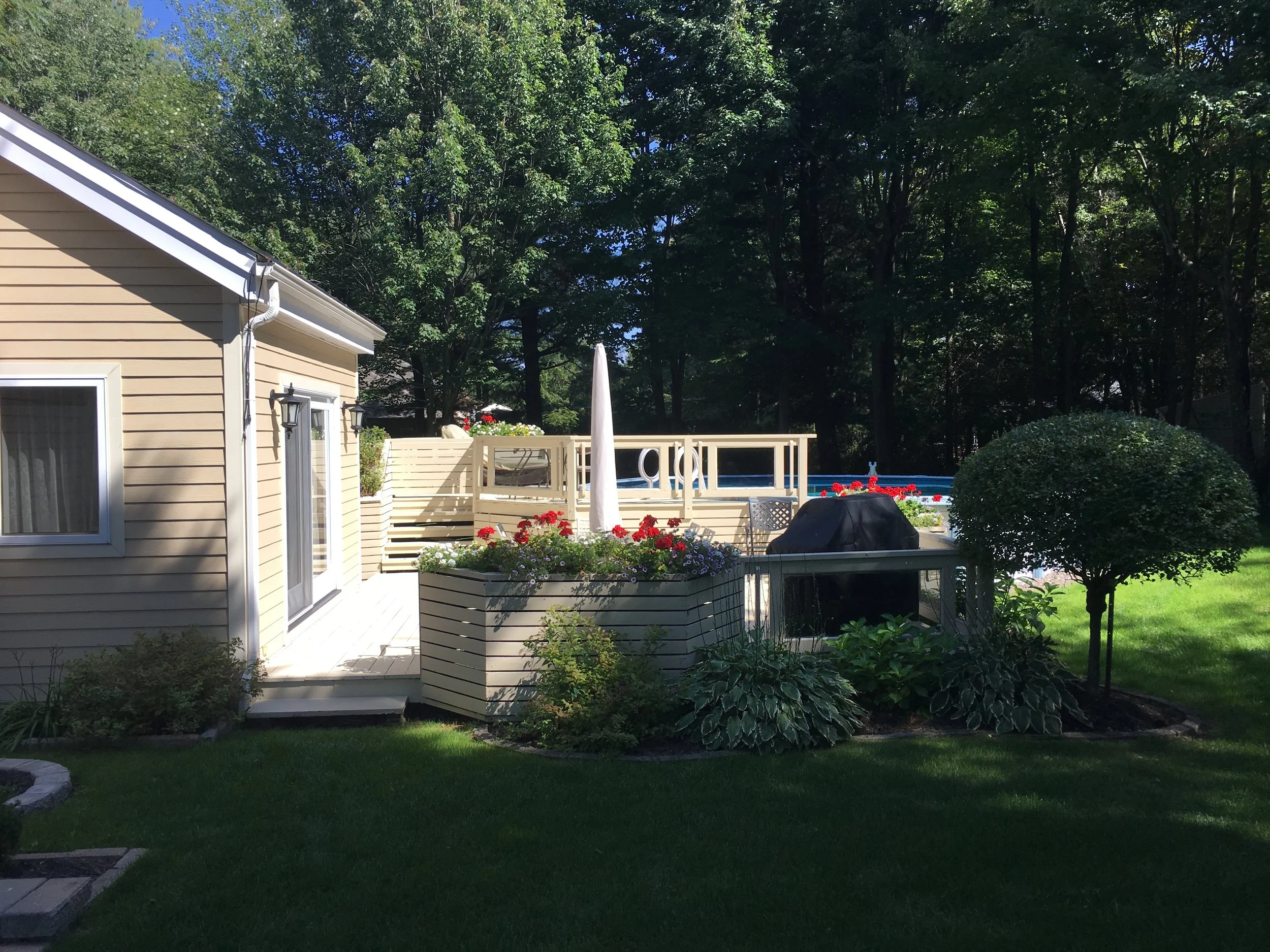 Implantation d'une piscine creusée - Granby - Oxford Design - Design interieur - Projet Marcoux - AVANT 3