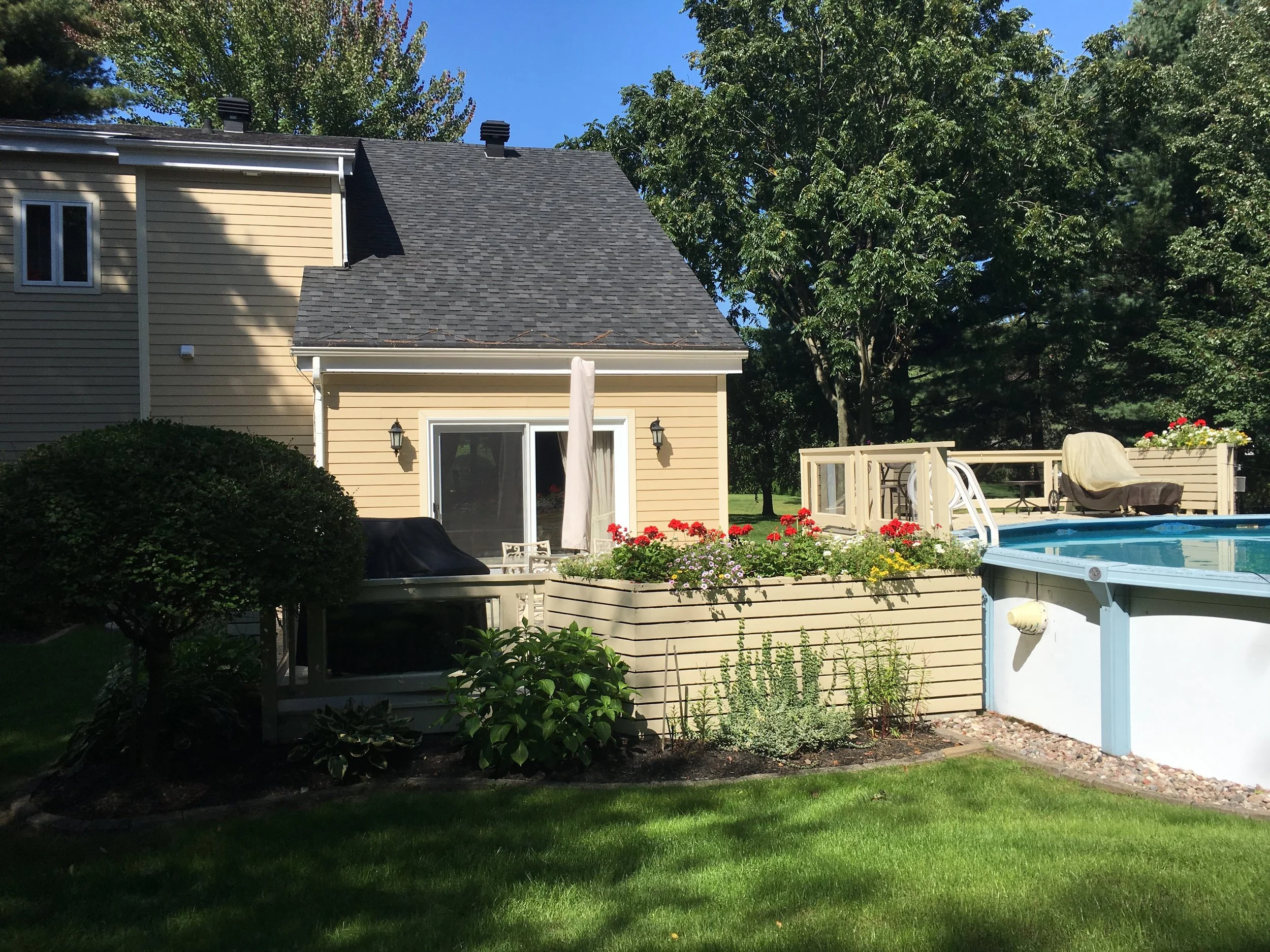 Implantation d'une piscine creusée - Granby - Oxford Design - Design interieur - Projet Marcoux - AVANT 2