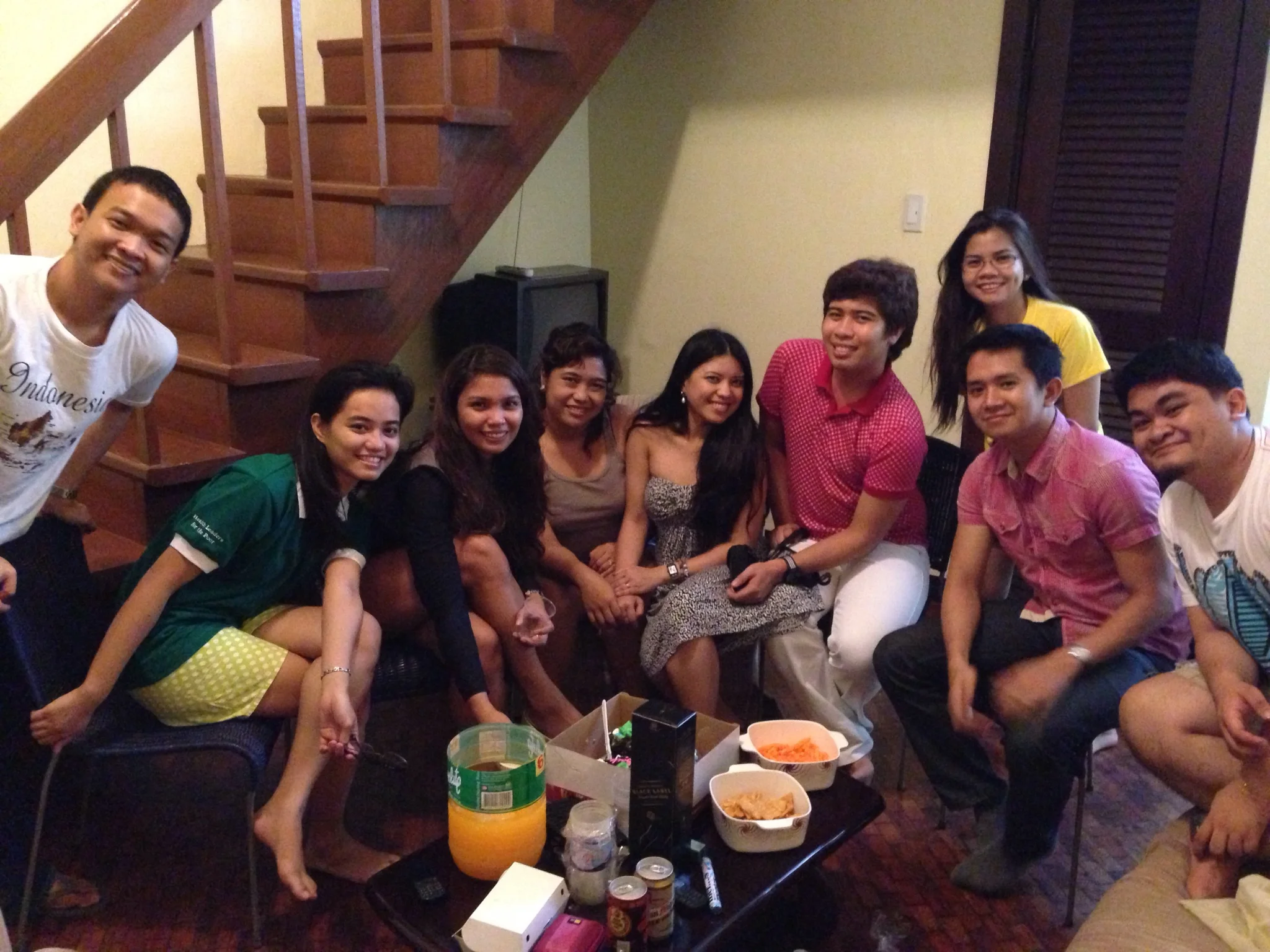 My farewell party with my College friends before I started my backpacking trip...