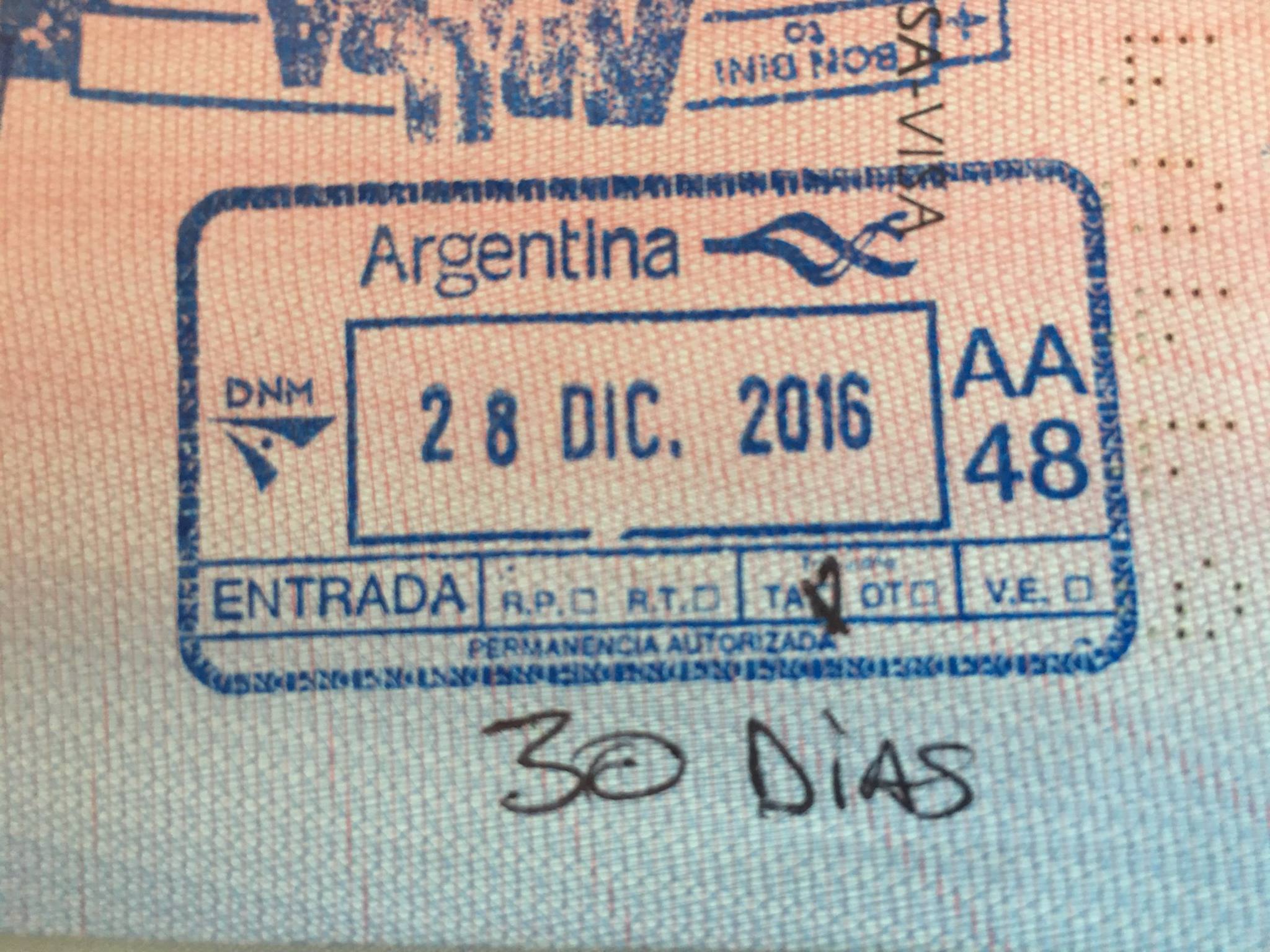 argentina tourist visa process
