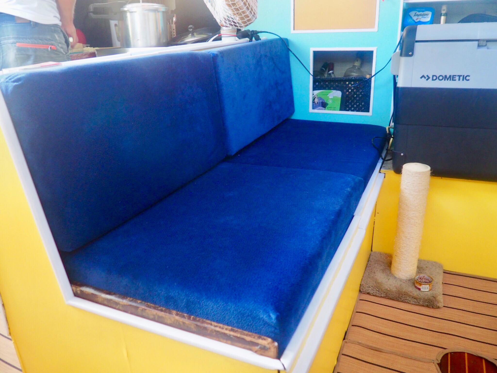 Refitting our Sailboat Interior: From an Antique Sailboat to a Floating Miami Beach House Style