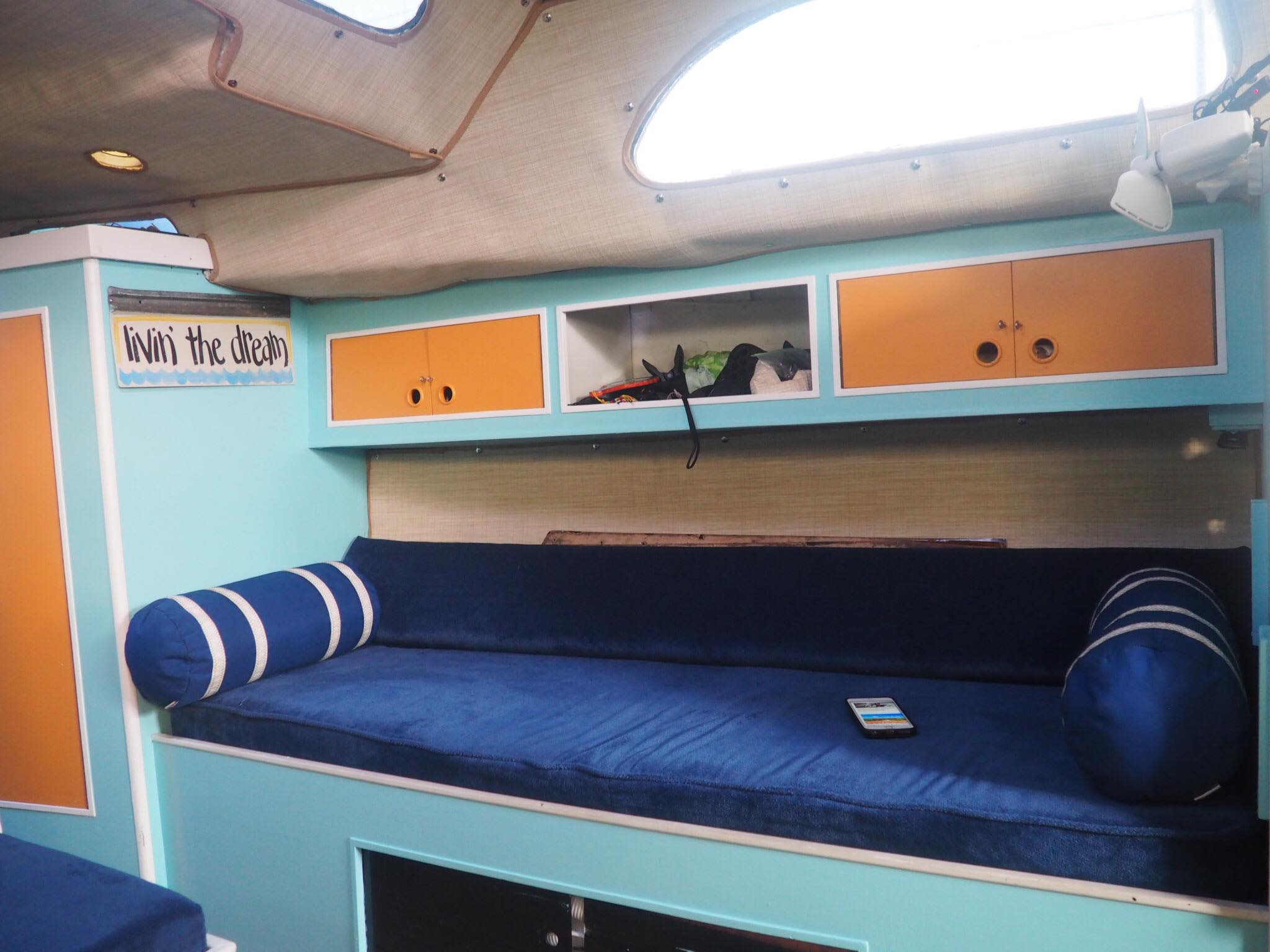 Refitting our Sailboat Interior: From an Antique Sailboat to a Floating Miami Beach House Style