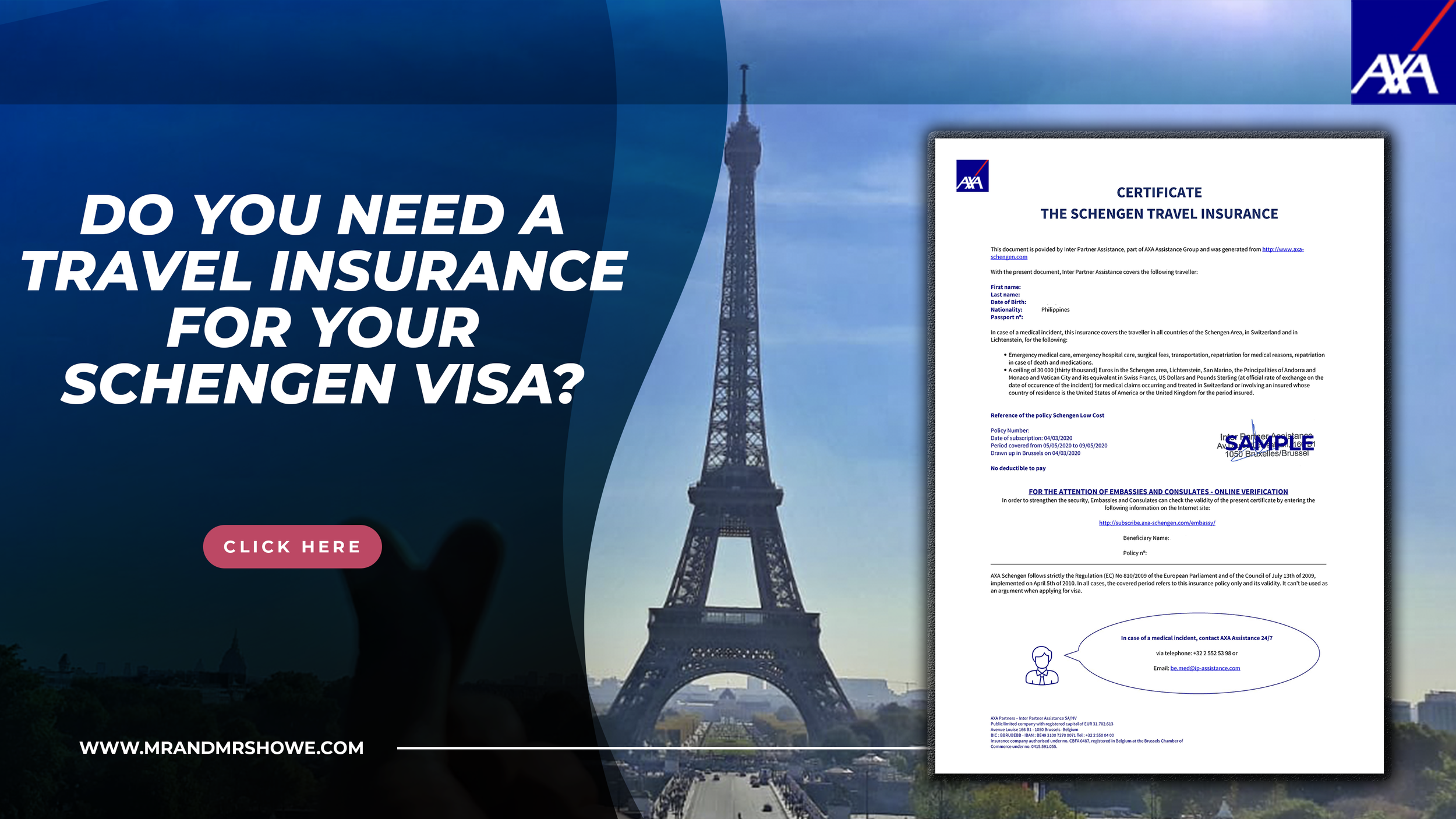 axa schengen multi trip insurance