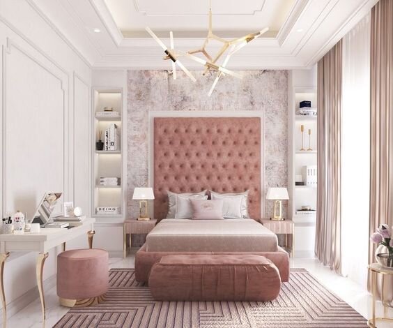 Grown Up Black And Pink Bedroom