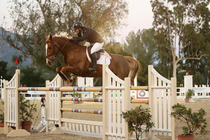 Conratulations to $15,000 Grand Prix of Flintridge Winner, Kevin Winkel and Osophia. West Palms Events Photo © Kristin Lee Photography LLC — with Land Rover at Flintridge Riding Club.