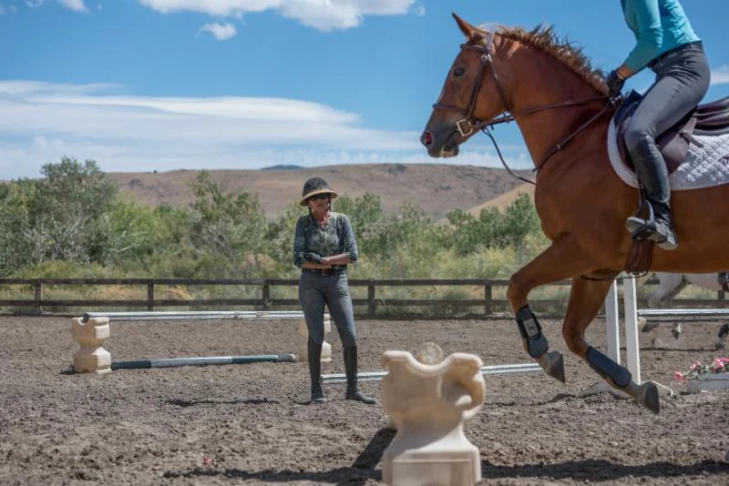 Maplewood CEO Julie Winkel teaches a Horse Industry Training Program student.