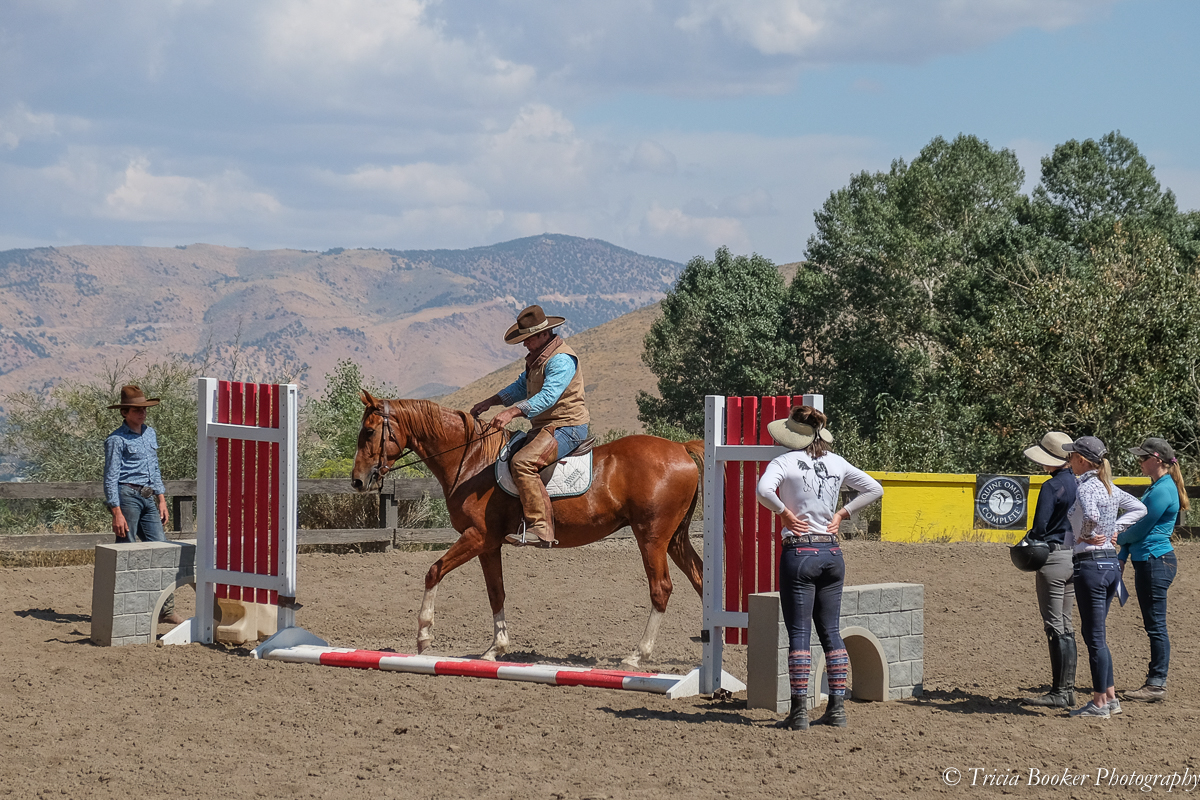 Clinician Jose Alejos teaches and trains during Young Horse Trainer School.