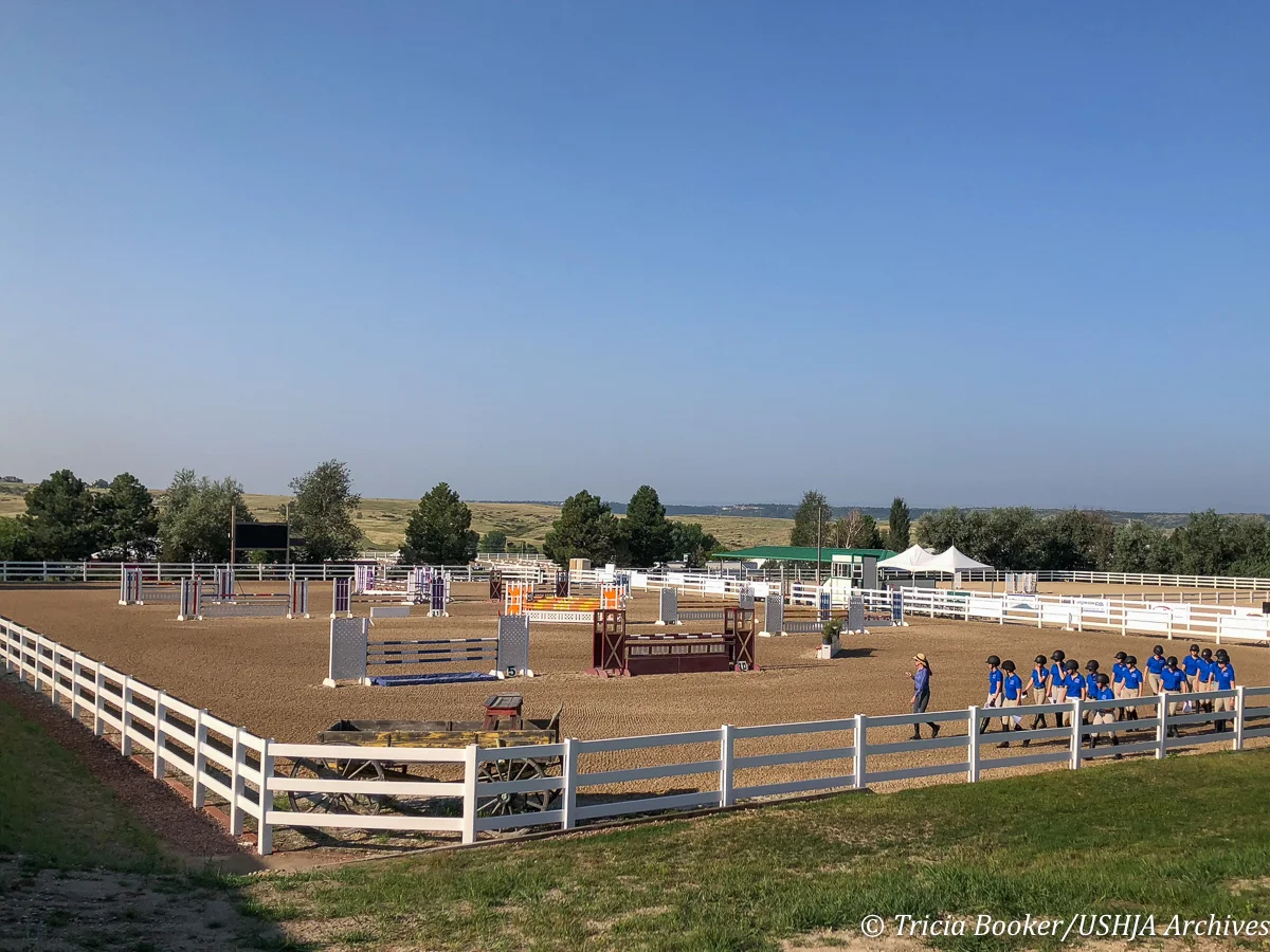 Julie Winkel Leads USHJA Emerging Athletes Program Colorado Regional Clinic