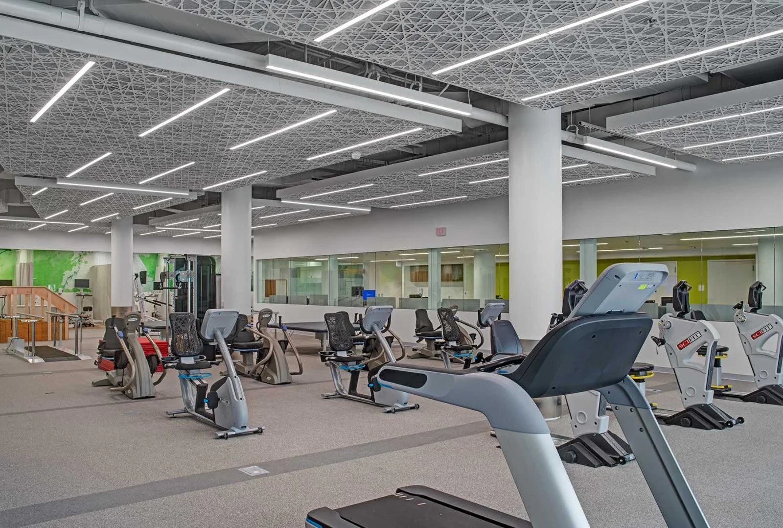 Ceiling Resurfacing in a Corporate Gym