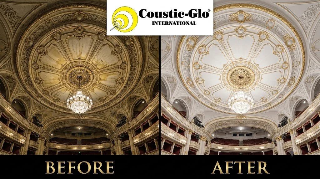 Historic Theater Ceiling Restoration Before and After