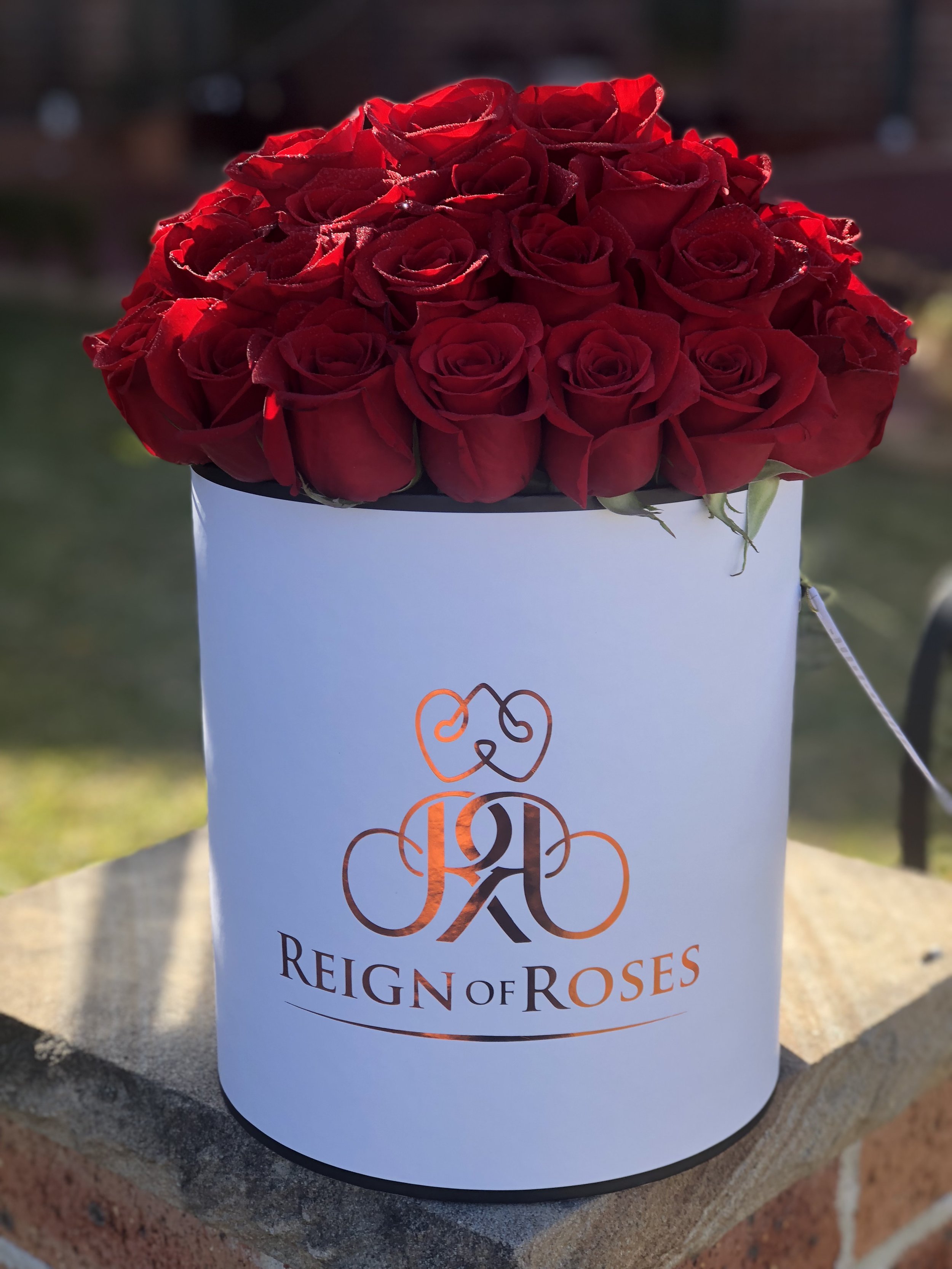 Classic Red Elevated (23-25 Roses)