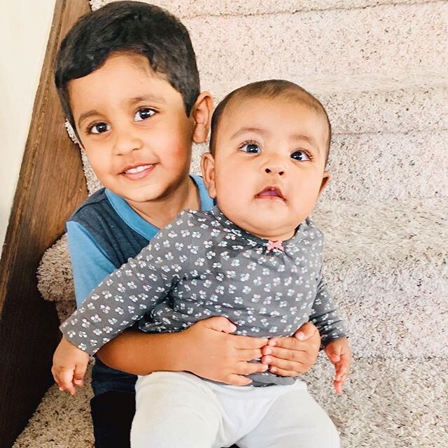 Zidaan asked me to put Aiyla in his lap and then said &ldquo;mommy picture please&rdquo; 🥰😍😂 It ONLY took 4 months for my little guy to acknowledge and love his little sister. He mostly acted like she was just an uninvited guest who would leave so