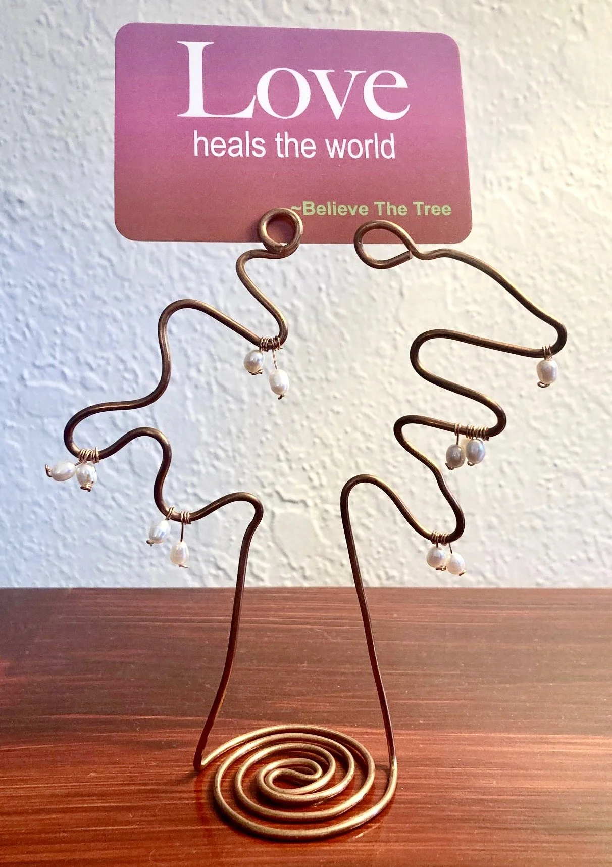 Copper Intention Tree with pearls- $27
