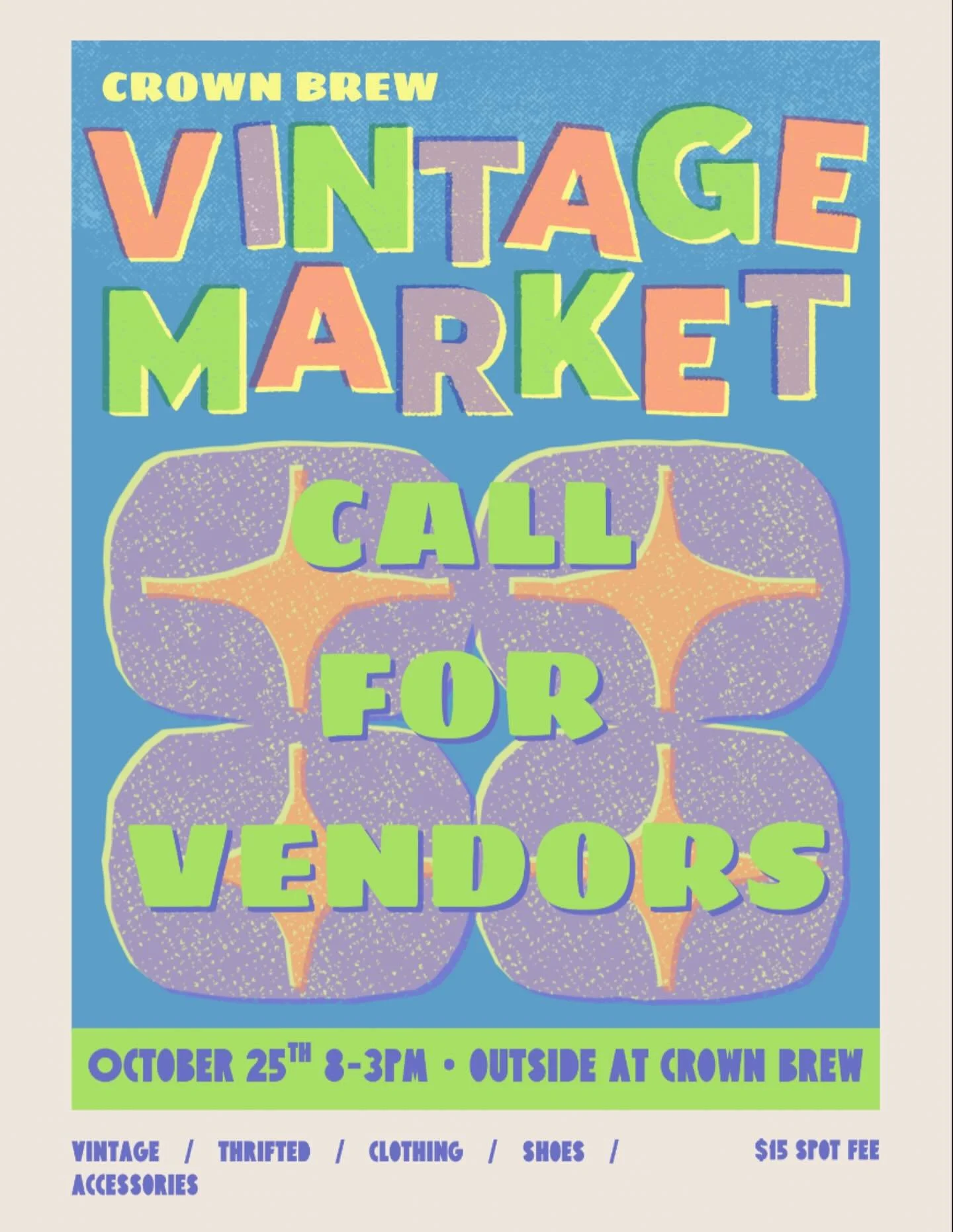 We&rsquo;re doing another vintage market!  Our last one was SO much fun so we really wanted to do it again!  We&rsquo;re accepting vendors NOW for it! We&rsquo;re looking for vendors with thrifted/vintage clothing, shoes and accessories.  Please emai