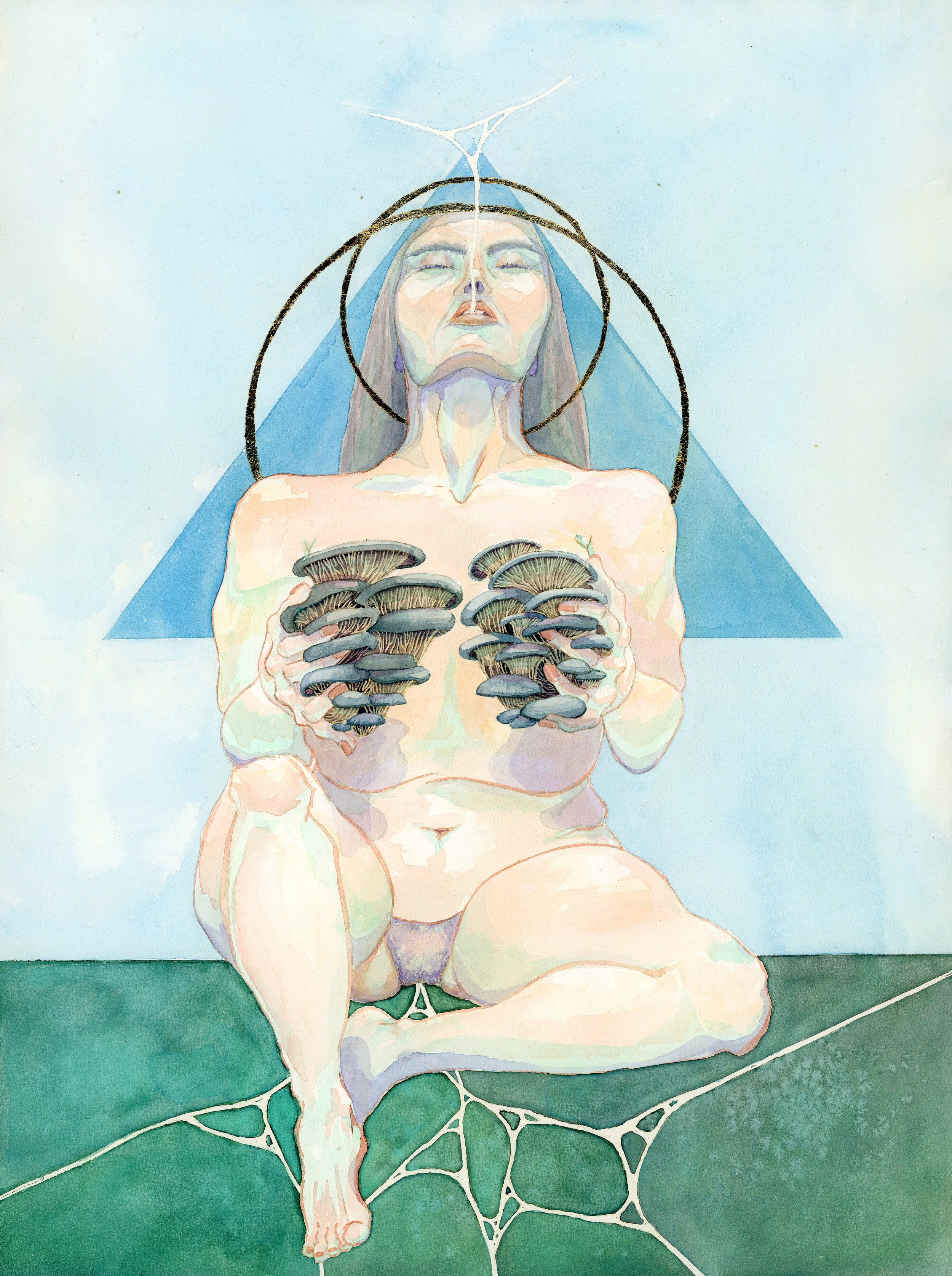 Fruiting Body - Gold Embellished Giclée Print