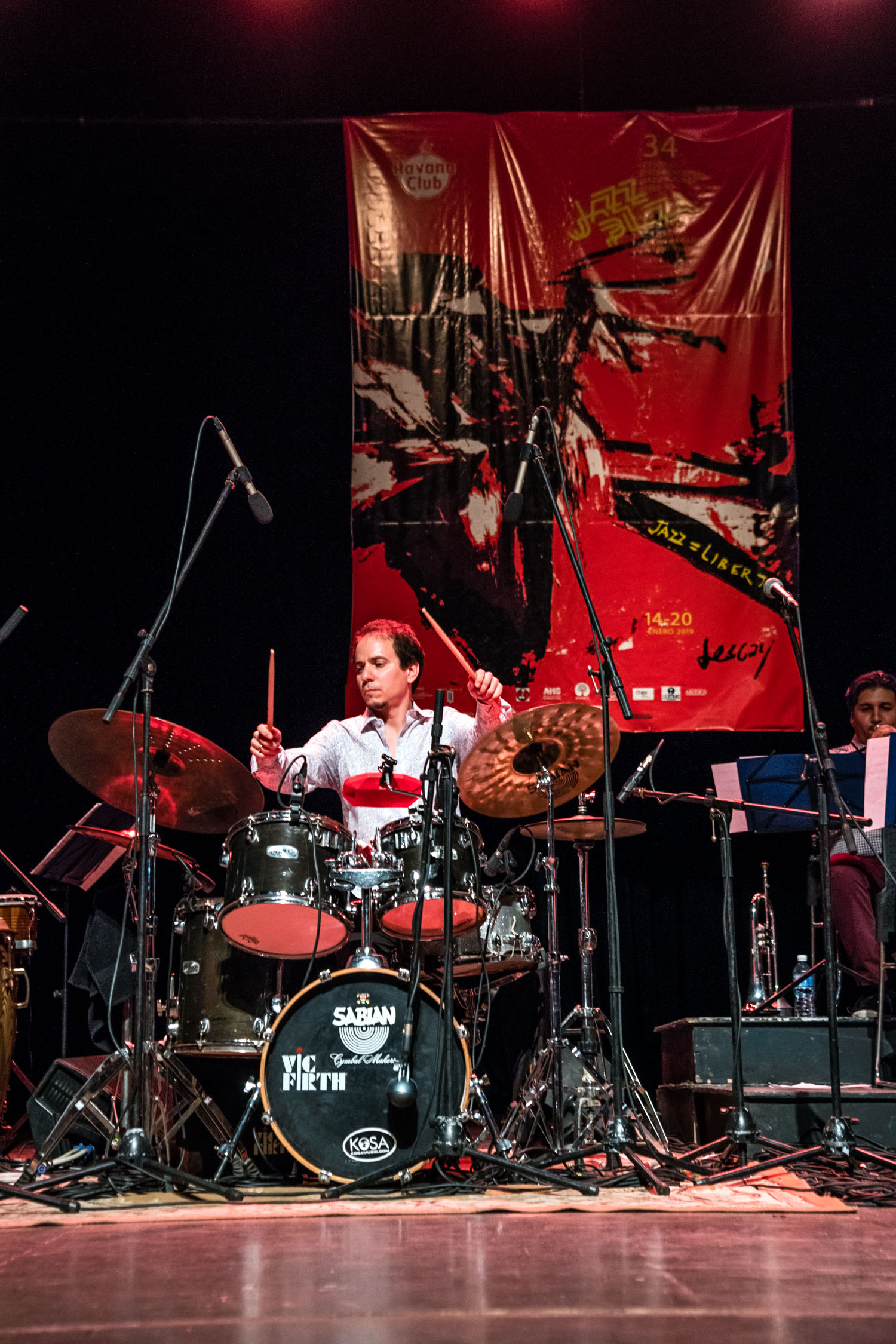 Dafnis Prieto performing at Teatro Mella, Havana, Cuba, January 2019 (Photo by David Garten)