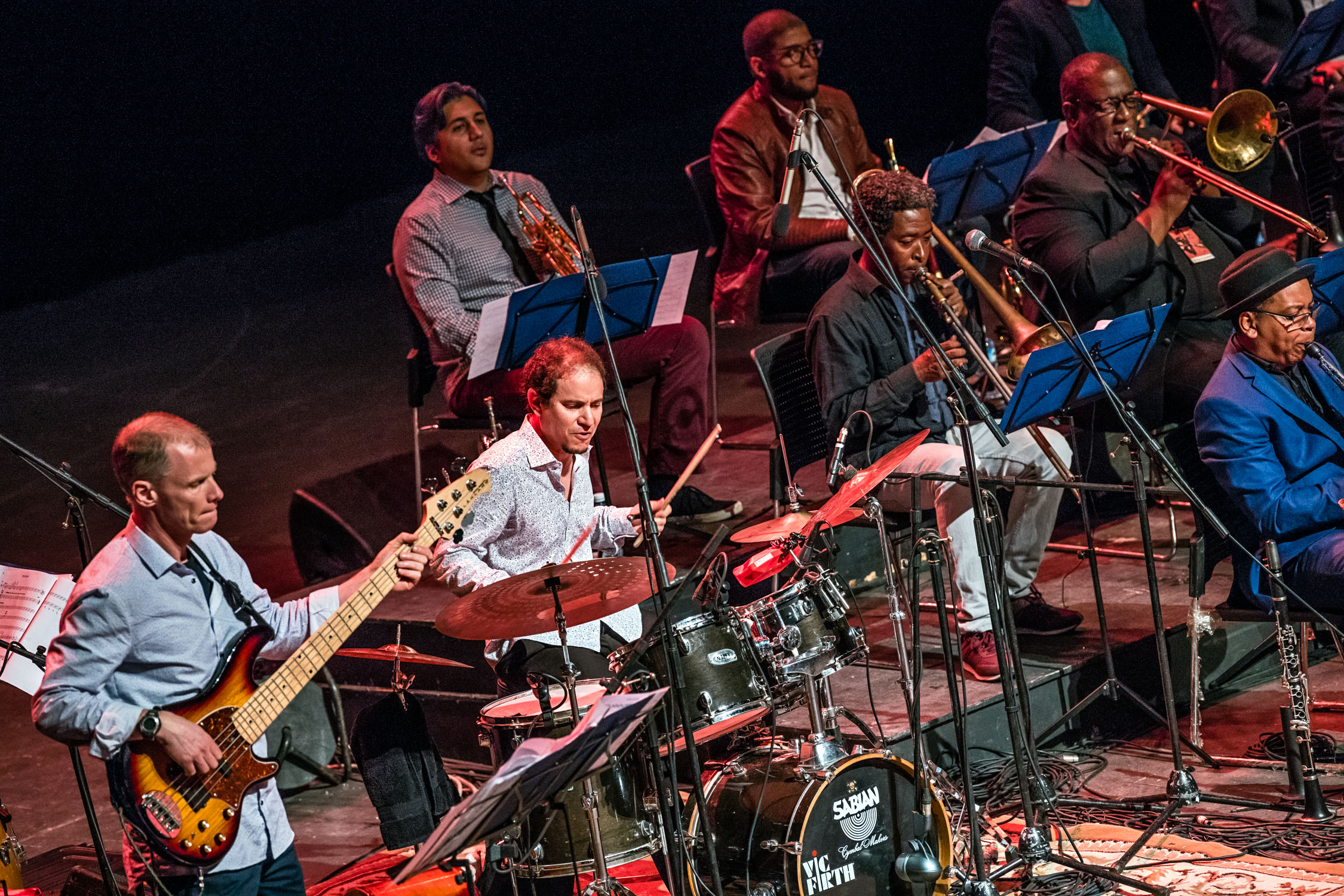 Dafnis Prieto Big Band at Teatro Mella, Havana, Cuba, January 2019 (Photo by David Garten)