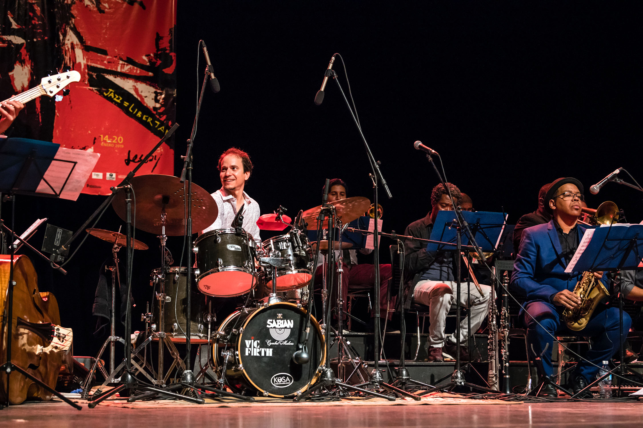 Dafnis Prieto Big Band at Teatro Mella, Havana, Cuba, January 2019 (Photo by David Garten)