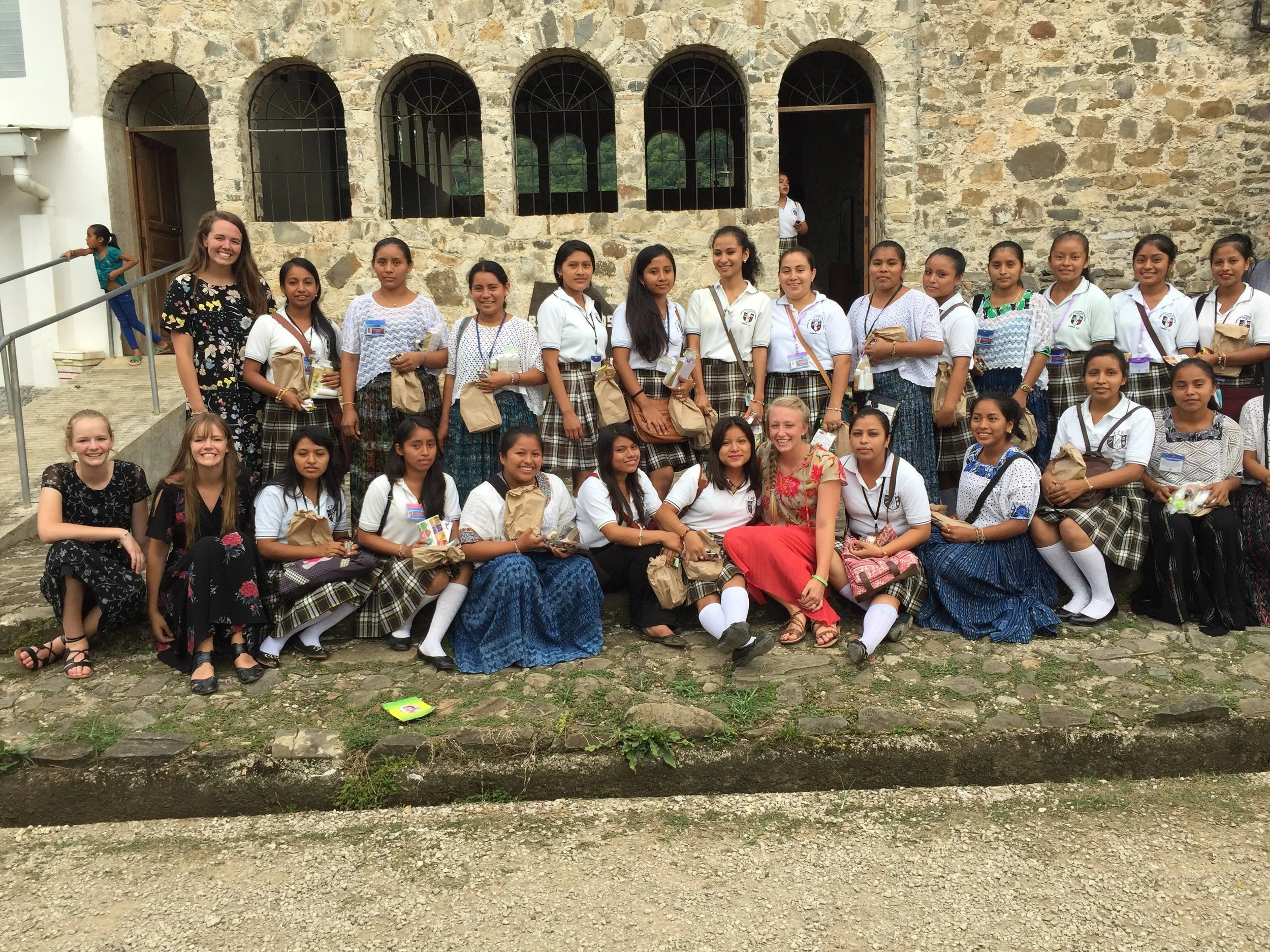 Our friends, Maddie, Camille, Anna, Jessica, Saddie and Sydney, gave the high school girls, motivation to stay in school and graduate.